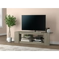 thumbnail image 1 of Safdie & Co. Meuble Tv 55L Taupe Foncé 2 Étagères Avec Verre Trempé, 1 of 4