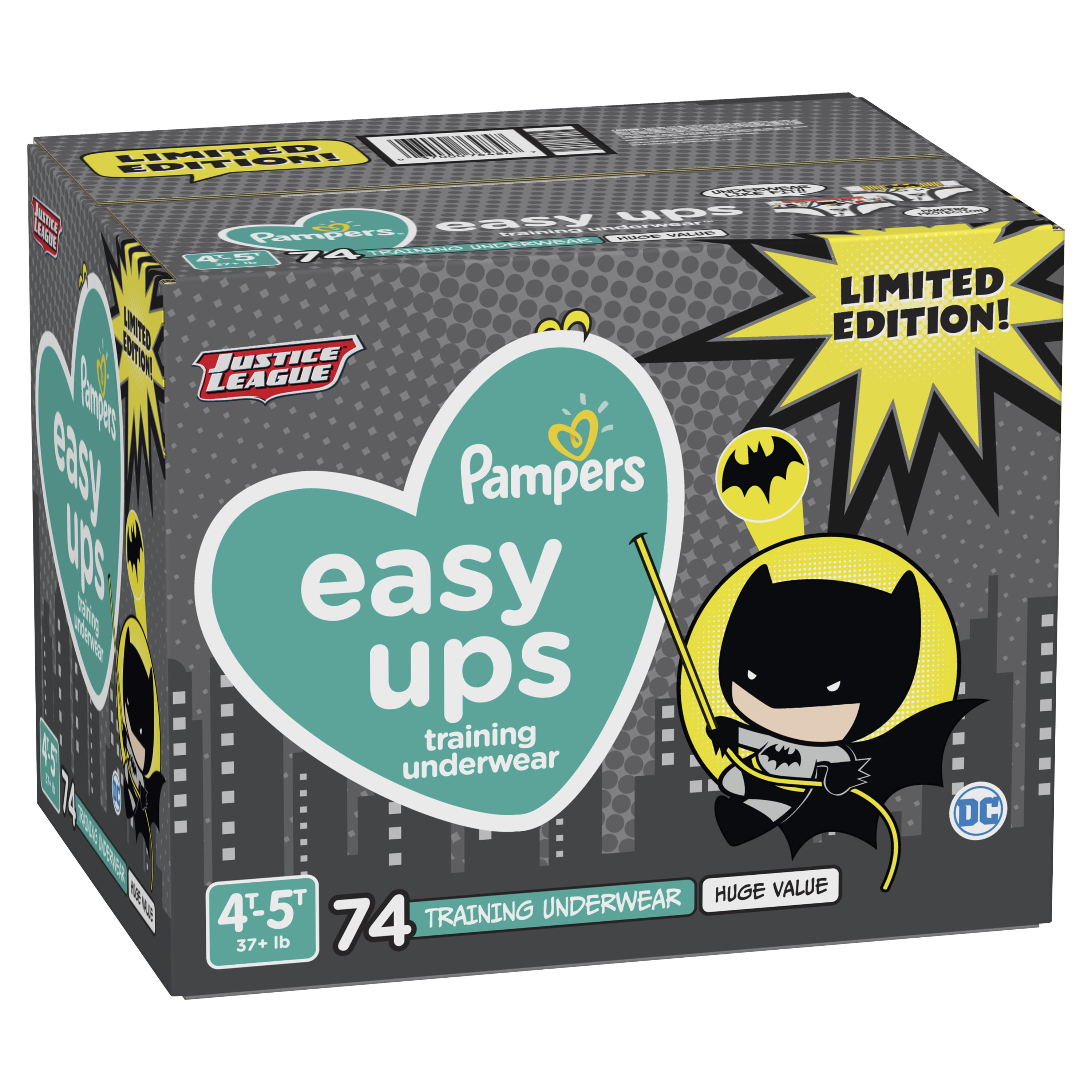 Pampers Easy Ups Training Underwear Boys, Size 4T-5T, 74 Ct 