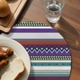 thumbnail image 3 of Modern Boho Art Round 13 Inch Placemats Set of 6, Colorful Abstract Bohemian Paisley Minimalist HeatResistant Non Slip Place Mats for Dining Table, Wipeable Kitchen Table Mats for Housewarming, 3 of 9