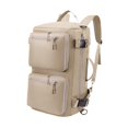 thumbnail image 3 of Segolike Portable Travel Backpack Knapsack with Shoes Compartment for Outdoor Activities Beige, 3 of 8