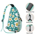 thumbnail image 2 of Breakfast-Themed Shoulder Backpack - Durable & Comfortable Crossbody Bag for Climbing, Commuting & Casual Urban Use - Cooking-Inspired Chick Pattern with Versatile Wear - Ideal for Travelers, 2 of 5