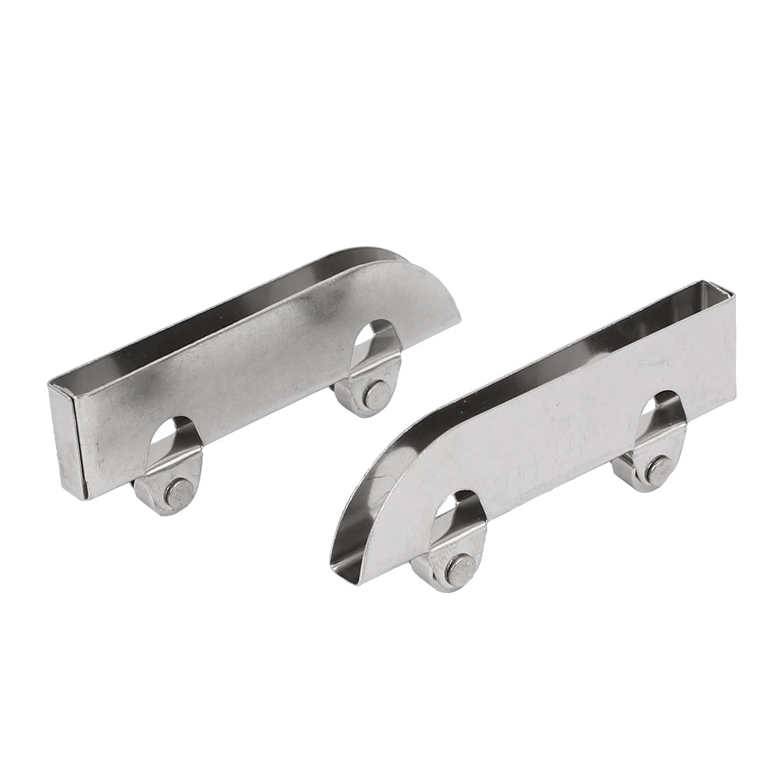 Showcase Glass Door Sliding Roller Clamp Wheel Pulley Silver Tone 60mm