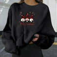 thumbnail image 1 of Qertyioot Chandail d'Hiver pour Femmes Mode Imprimé Noël, Manches Longues Col Rond Chaud Ample Tendance Tricoté, 1 of 4