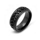 thumbnail image 1 of Anillo de cadena giratorio de acero de titanio, anillo de pareja de acero inoxidable, primera joyería, aspecto vanguardista, 1 of 5