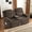 Chenille - Brown, variant on PYOIER Reclining Loveseat Sofa With Massage & Heating, Brown