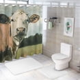 thumbnail image 7 of Orinice Cow Field Sky Bathroom Decor Set with Hooks, Colorful Luxurious Graphic Print Polyester Fabric Fashion Bath Curtain Decoration, Modern Chic Shower Curtain 60x72, 7 of 7