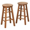 thumbnail image 2 of Furinno Tioman Outdoor Hardwood Promo Arch Bar Stool, Set of 2, Wood, Brown, 2 of 4