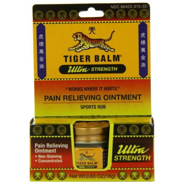 NEW Tiger Balm Pain Relieving Ointment, Non-Staining, Ultra Strength, 0
