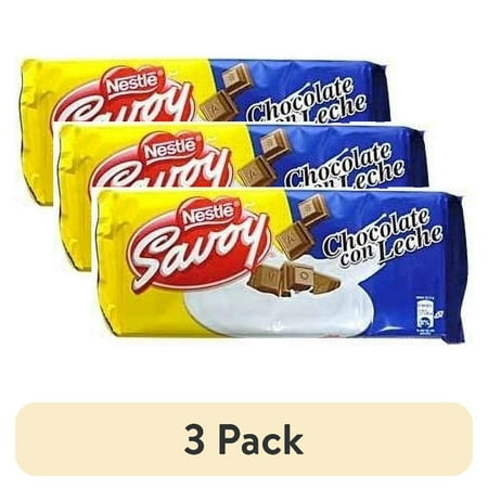 (3 pack) Savoy Chocolate de Leche, Venezuelan Milk Chocolate, 10 Pack / 130g Bars