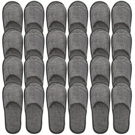 

12 Pairs Disposable Slippers Hotel Guest Breathable House for Men Indoor Mens Spa Man Travel