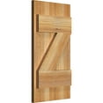 thumbnail image 2 of 10 3/4"W X 20"H Timbercraft Two 5 3/8" Boards Joined Board-N-Batten Shutters W/Z-Bar, Rough Sawn Western Red Cedar (Per Pair), 2 of 13