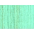thumbnail image 1 of Ahgly Company Machine Washable Indoor Rectangle Solid Turquoise Blue Modern Area Rugs, 5' x 7', 1 of 4