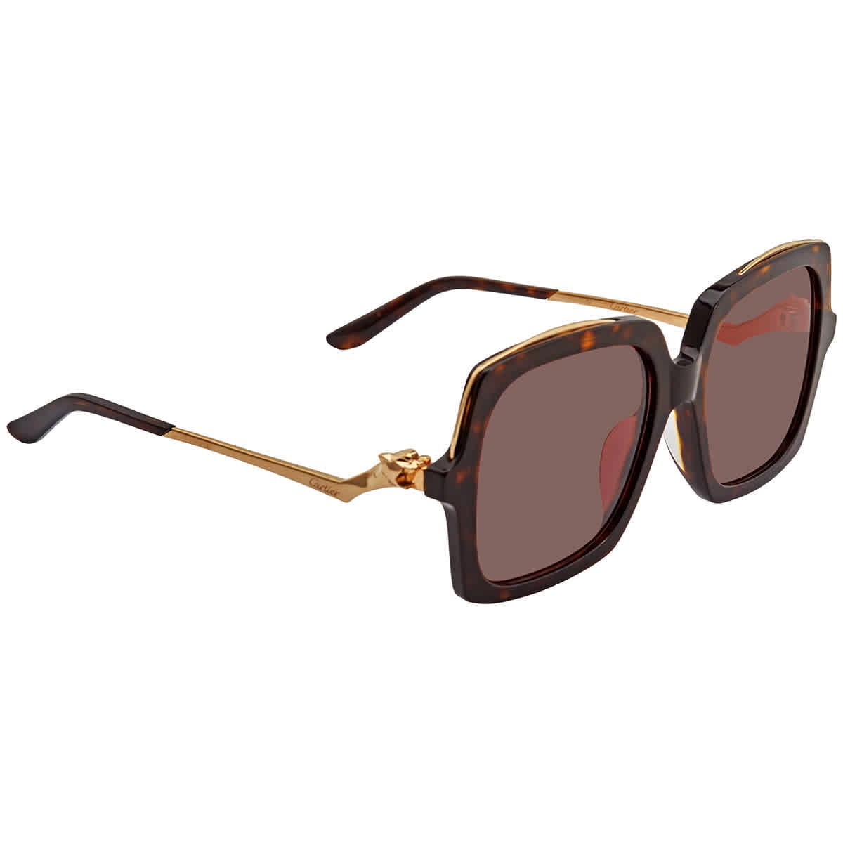Cartier Brown Square Sunglasses 