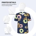 thumbnail image 5 of Rocae Sloth with Donuts for Breathable Men's Baseball T-Shirt Fashionable Casual Baseball Jersey, Moisture-wicking Sportswear Small, 5 of 9