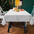 thumbnail image 3 of Christmas Tablecloth, Grey White Snowflake Table Cloth, Gray Xmas Tablecloths for Dining Kitchen Winter Holiday, Waterproof Table Cover for New Year Party Home Decor, Rectangle 60 x 84 Inch, 3 of 5