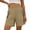 Khaki, variant on Hurxie Women's Hiking Cargo Shorts Quick Dry Lightweight Athletic Outdoor Shorts for Workout with Zipper Pockets Navy,M