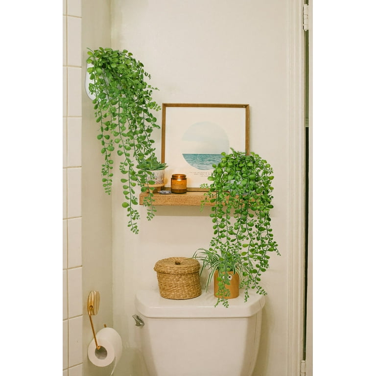 Large Artificial Hanging Plants 21 inch Fake Greenery Succulent Potted Plant  Ceramic Planter for Home Wall Indoor Outdoor Decor - Walmart.com