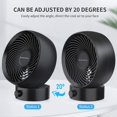 thumbnail image 4 of Ventilador de mesa, ventilador USB, mini ventilador, pequeño, silencioso, ajuste de velocidad continuo, 20°, ventilador de escritorio USB, bajo nivel de ruido, ventilador USB, fácil de transportar, pa Namotu MZQ-0299-3, 4 of 6