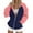 Pink, variant on ManxiVoo Women's Loose Fit Casual Lapel Raglan Sleeve Zip Front Color Block Hooded Sweatshirt L Size Black