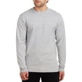 thumbnail image 1 of Hanes Long Sleeve Beefy T-Shirt Big Sizes, Light Steel, 2XLarge, 1 of 1