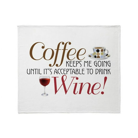 CafePress - Coffee Wine Throw Blanket - Soft Fleece Throw Blanket, 50"x60" for All Ages