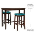 thumbnail image 2 of Linon Claridge 3-Piece Bar Height Tavern Set, Brown/Blue Faux Leather, 2 of 11