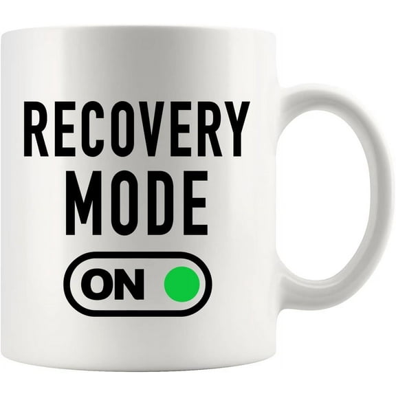 Recovery Mode On Get Well Coffee Mug Gift For Patient Motivational Inspirational Gifts For Family Friends Ceramic Cup Novelty Drinkware (Black, 11 oz)