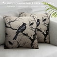 thumbnail image 3 of COMIO Throw Pillows Cover Tree Monochrome Watercolor Ink Animals Wildlife Crow Corvus Raven Darkness Gloomy Scary Caw Branch Cushion Case for Fall Home Decor, 3 of 5