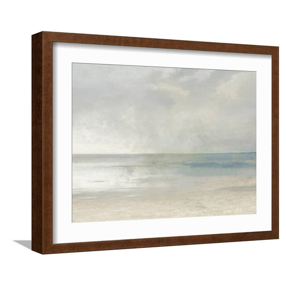 Art.com Pastel Seascape III Art Print by Christy McKee, Brown Frame Wall Art, 21" x 17"