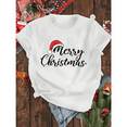thumbnail image 2 of Merry Christmas T-Shirt, Funny Santa Hat & Lights Graphic Tee, S-4XL, 2 of 2
