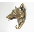 thumbnail image 2 of Wild Animal Head Single Wall Hook Hanger Animal Shape Rustic Faux Bronze Decorative Wall Sculpture (Wolf), 2 of 2