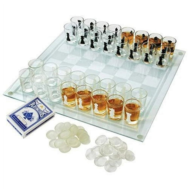 Bnfusa Maxam 3-in-1 Shot Glass Chess Set - SPCHESS2 - Walmart.com