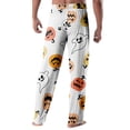 thumbnail image 5 of Trgacdwlo Men Halloween Pajama Pants Cat Pumpkin Print Fall Wide Leg Lounge Pants Men Spooky Season Holiday Elastic Waist Pj Pants for Men, 5 of 5