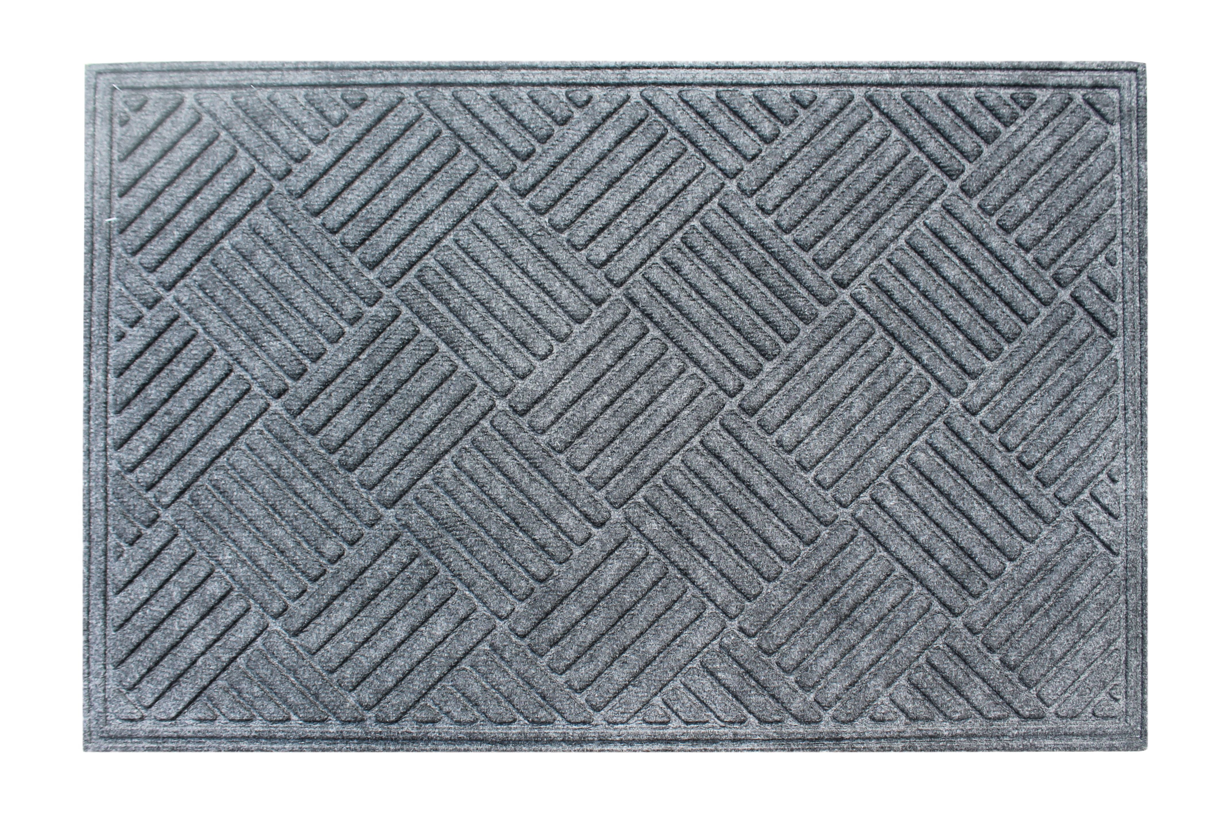 Chacroal Grey Mat Machine Washable Non Slip Commercial Allergy Friendly Doormats 