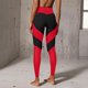 thumbnail image 2 of Leggings de patchwork de cintura alta para mujer: pantalones deportivos elásticos que realzan las caderas, poliéster y spandex para yoga/fitness, 2 of 6