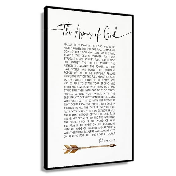 Ephesians 6 10-18 The Armor of God, Bible Verse Wall Art, Modern Christian Decor, Scripture Print Bible Quote Poster, Printable Wall Art Home