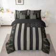 thumbnail image 2 of Manfei Camouflage 7-Piece Twin Bedding Sets,Minimalism Geometric Stripes Bedding Comforter Set,Gray Black Green Sheet Sets For Girls Boys,Super Cozy Room Decor Reversible, 2 of 8