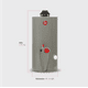 thumbnail image 4 of Calentador de Agua de Depósito Rheem 76 Litros a Gas Natural 2 Servicios gris, 4 of 9