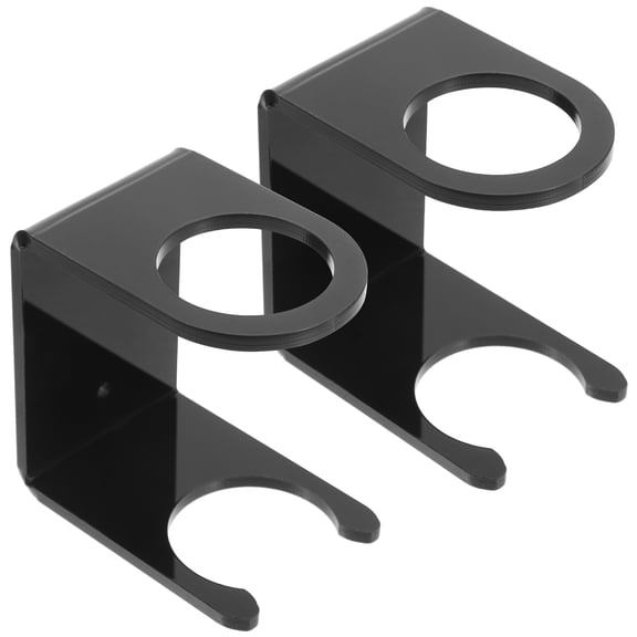 LITINKIMI 2Pcs Rectangular Bat Rack for Wall Display in Black Acrylic for Sports Room