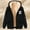 A_ Black, variant on Casual Fashionable Printed Wool Hooded Jacket Lightweight Soft Comfortable Velvet Zipper Winter Spring Outerwear Leisure Party Holiday Enjoyment Wine M