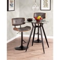 thumbnail image 3 of Clara Mid-Century Modern Square Counter Table with Black Metal Legs and Clear Glass Top by LumiSource, 3 of 9