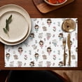 thumbnail image 4 of Fairy Princess Animal Pattern Summer Placemats Table Placemats Set Of 6-Linen Kitchen Washable Placemats Table Mats 11.8"x17.7"Non-Slip Heat Resistant, 4 of 5
