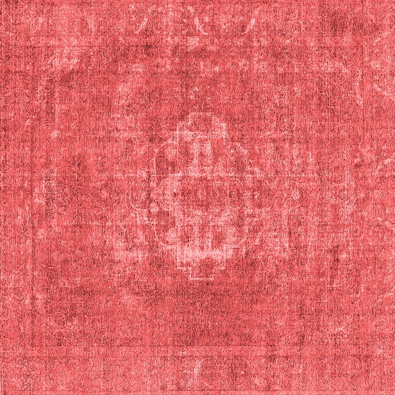 Ahgly Company Indoor Square Oriental Red Industrial Area Rugs, 5' Square