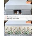 thumbnail image 7 of Spring Floral Wrap Around Bed Skirts for California King Bed 18" Drop,Bed Skirt with Adjustable Elastic Belt Dust Ruffle Bed Valance for Bedroom Vintage Summer Botanical White Daisy Bed Frame Cover, 7 of 7