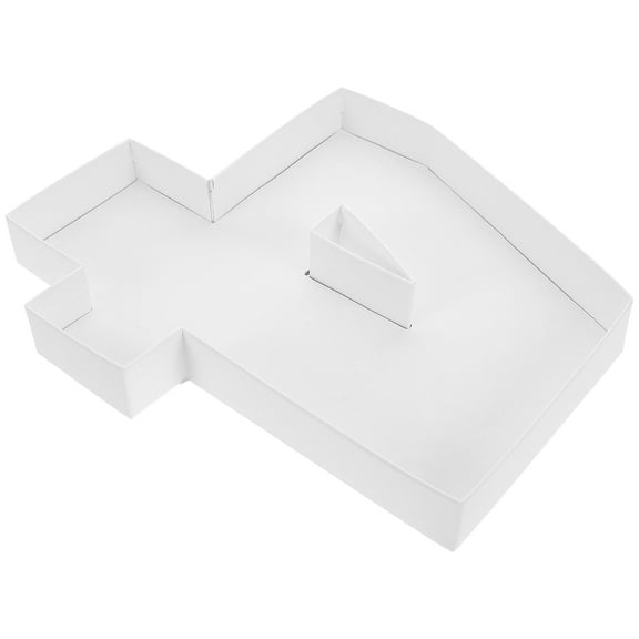 Raindrops  Number Shaped Grazing Board Paper Mache Charcuterie Numbers White