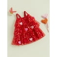 thumbnail image 3 of ZINTAOZT Kids Girl Layerd Tulle Dress Sleeveless Heart Star Sequin Dress Toddler Girl Valentine Princess A-Line Dress, 3 of 8