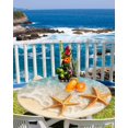 thumbnail image 2 of Summer Beach Scene Starfish Ocean Fitted Round Tablecloths Elastic Edged Table Covers 45"-54",Water Ripple Sea Waves Waterproof Dining Room Kitchen Table Cloth for Holiday Party Tables Decor, 2 of 8