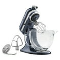 thumbnail image 4 of KitchenAid KSM155GBUB Artisan Design Series 5 Quart Tilt-Head Stand Mixer with Glass Bowl, Blueberry, 4 of 5