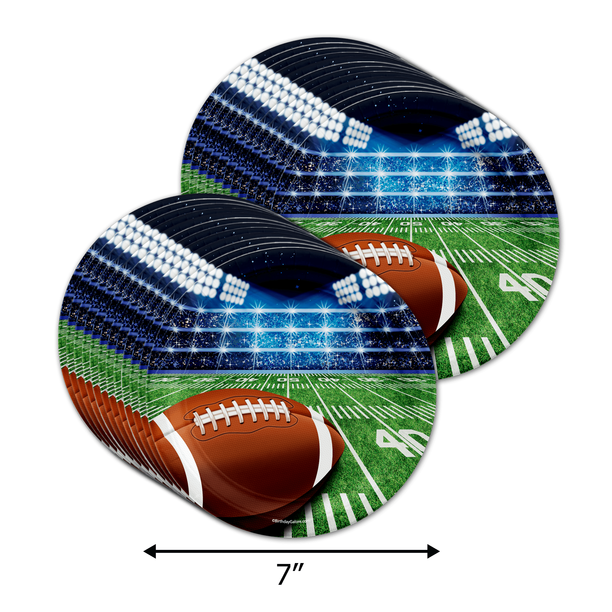 Birthday Galore Sunday Football Party Party Tableware Set Includes Plates Napkins | Kit for 24