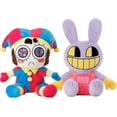 thumbnail image 1 of Digital Circus Plush,The Amazing Pomni and Jax Plushies Toy,New Digital Circus Stuffed Plush Toys,Cartoon Image Pillow Gifts (2PCS), 1 of 4